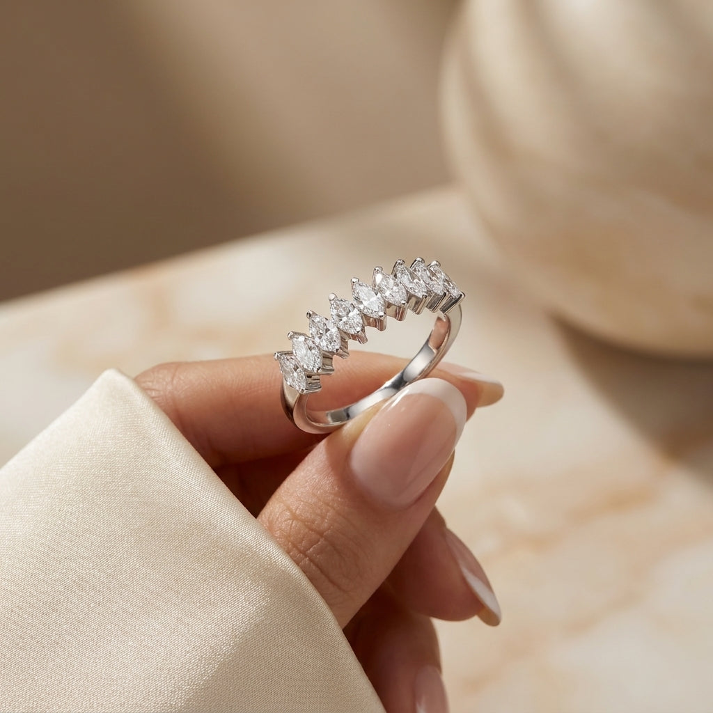 1.00 CT Lab-Grown Diamond Stackable Ring in 14K White Gold (D–F / VS1–VS2)