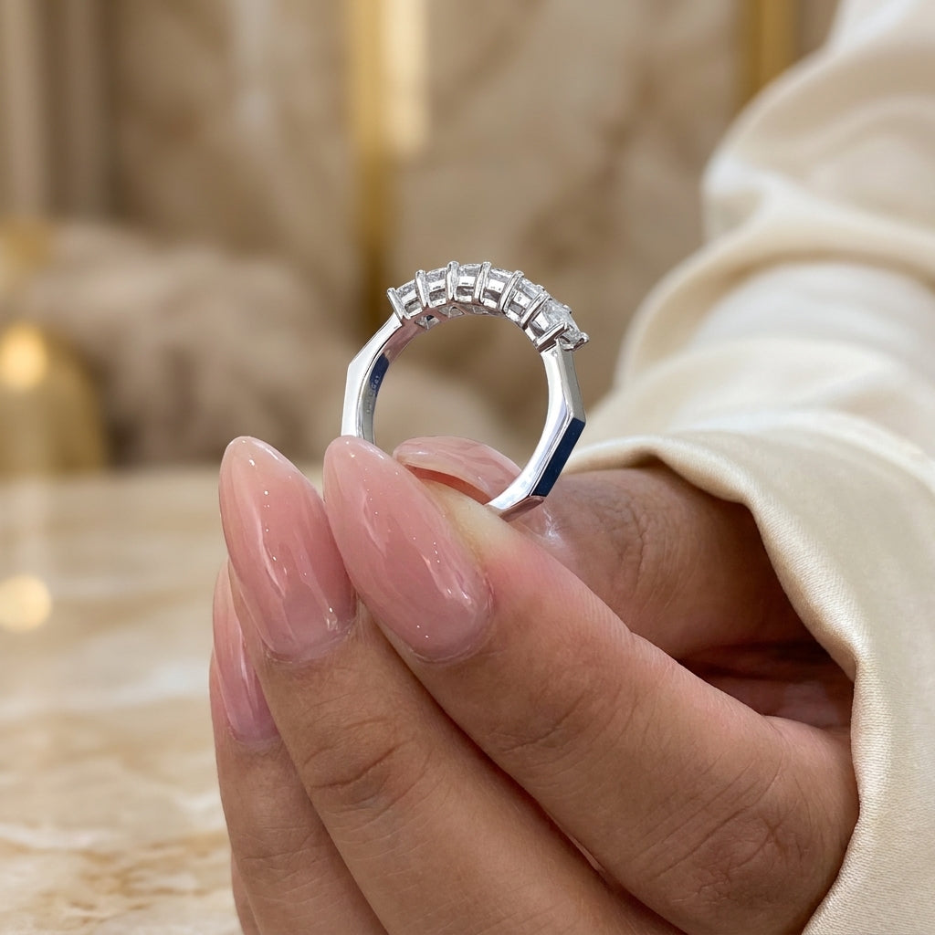 1.16 CT Lab-Grown Diamond Stackable Ring in 14K White Gold (D–F / VS1–VS2)