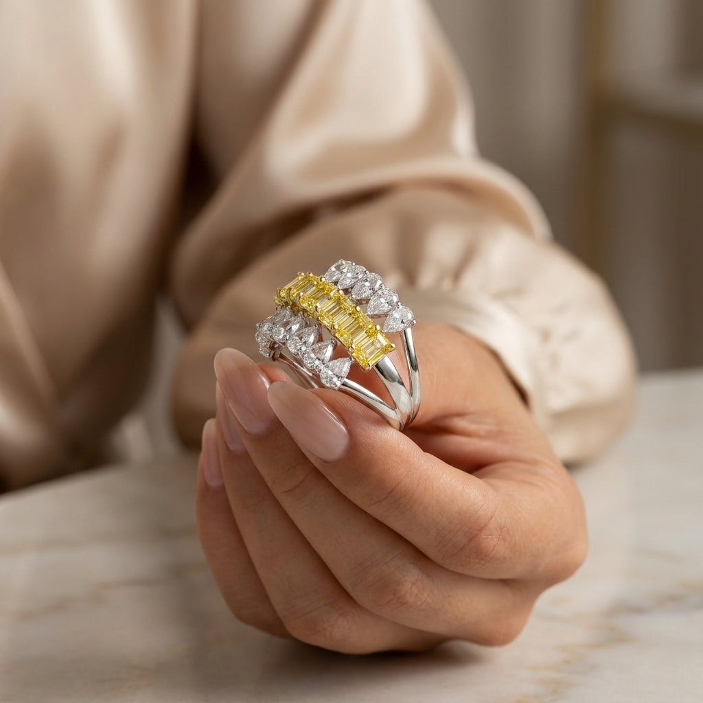 3.90 CT Lab-Grown Diamond Fashion Ring in 14K Gold (D–F / VS1–VS2)