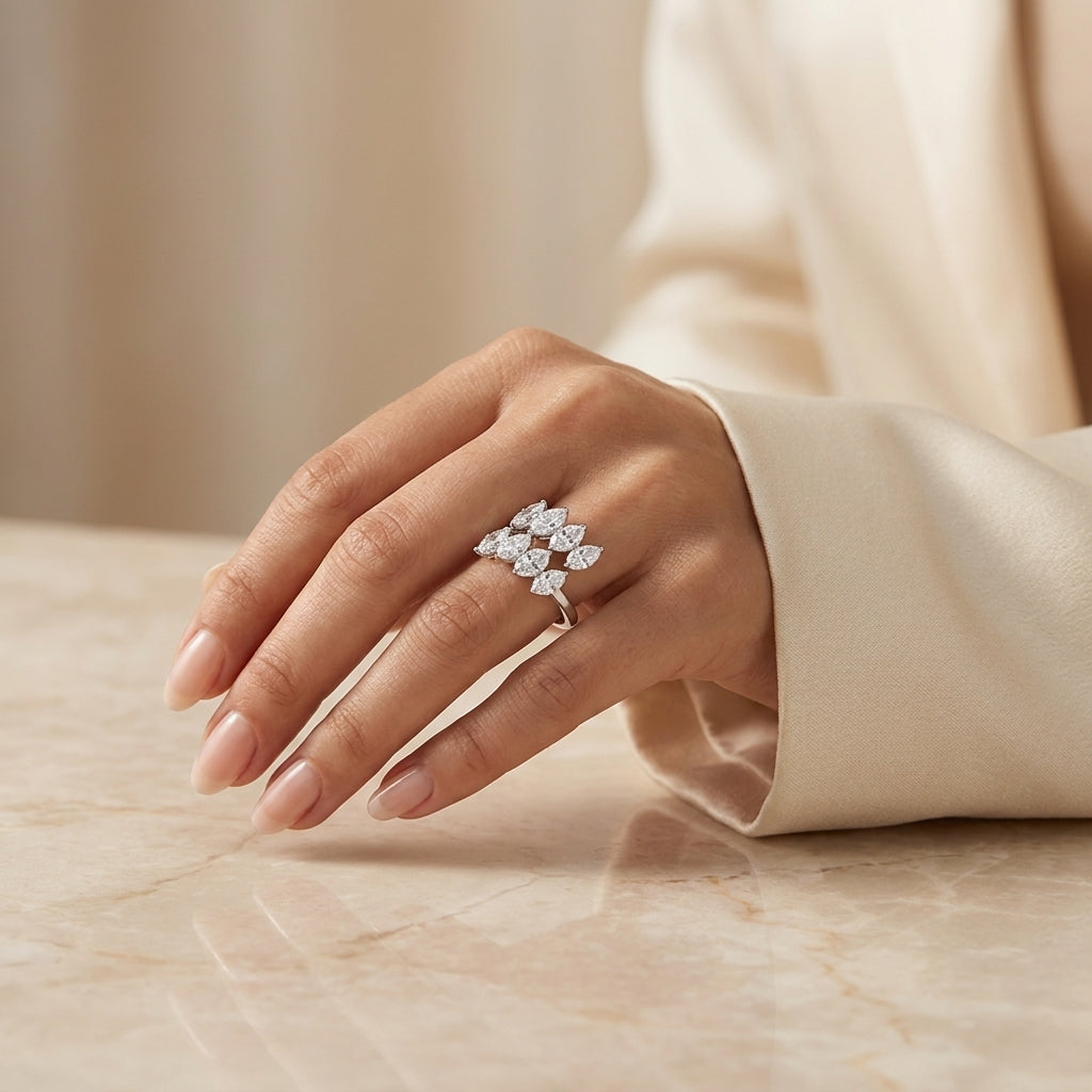 3.10 CT Lab-Grown Diamond Prong Ring in 14K Gold (D–F / VS1–VS2)
