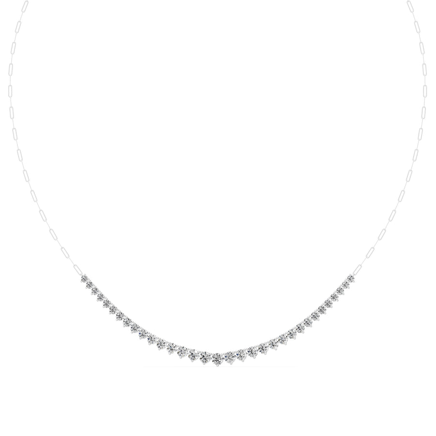 2.25 Ct Round Cut Diamond Chain Necklace VS1 D-F White Gold 14k