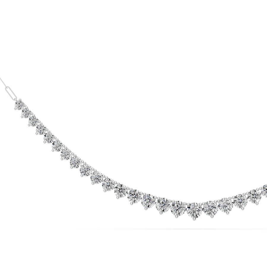 2.25 Ct Round Cut Diamond Chain Necklace VS1 D-F White Gold 14k