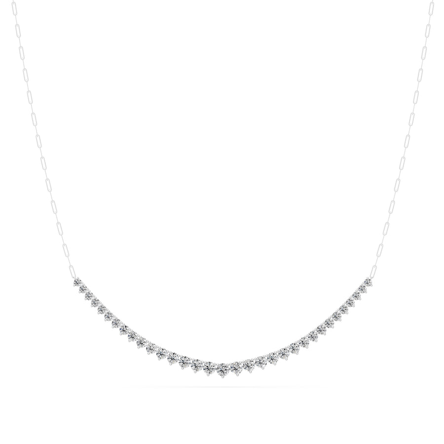 2.25 Ct Round Cut Diamond Chain Necklace VS1 D-F White Gold 14k