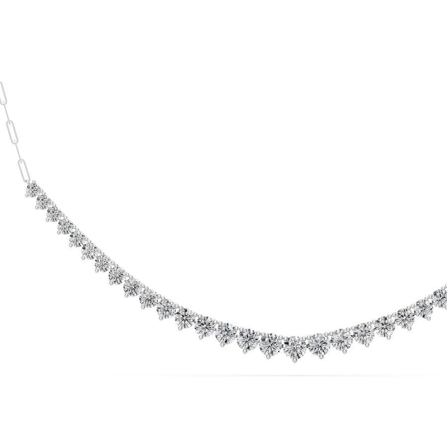 2.25 Ct Round Cut Diamond Chain Necklace VS1 D-F White Gold 14k