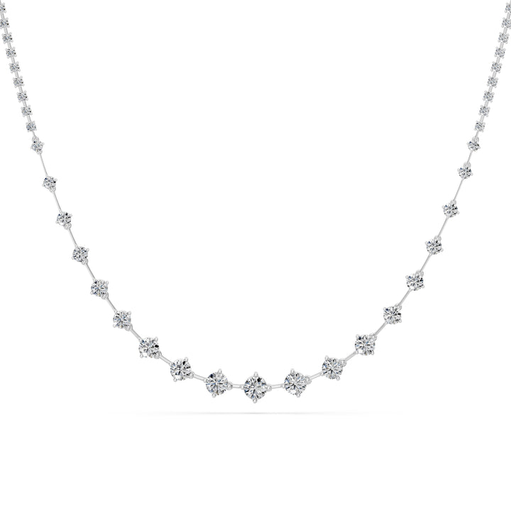 5.5 Ct Round Cut Diamond Tennis Necklace VS1 D-F White Gold 14k — product image