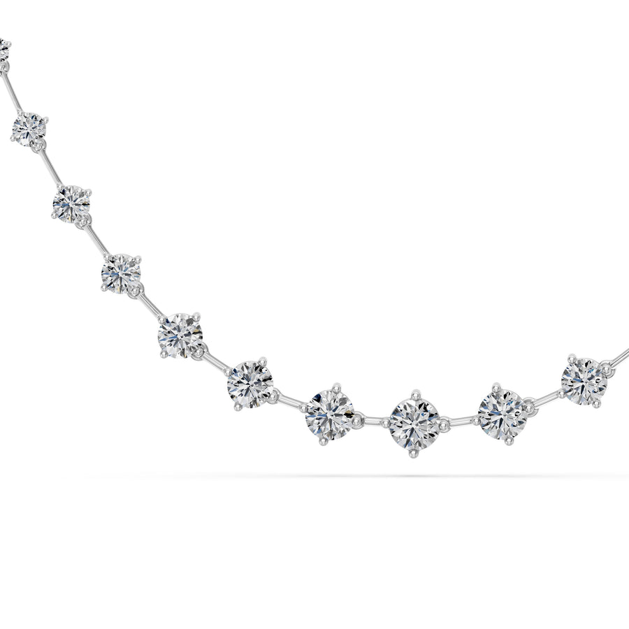 5.5 Ct Round Cut Diamond Tennis Necklace VS1 D-F White Gold 14k