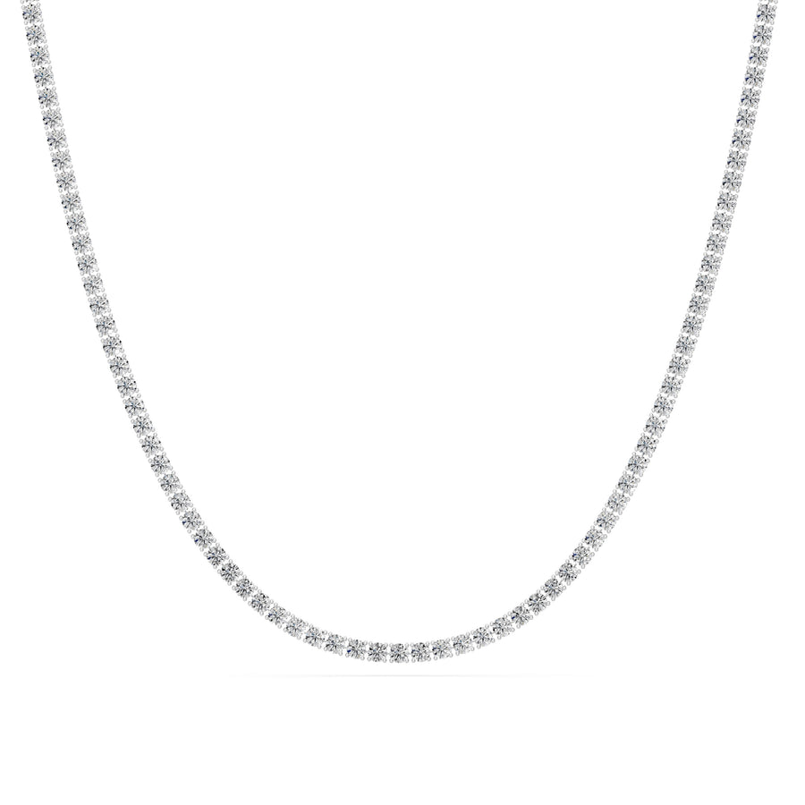 11.5 Ct Round Cut Diamond Tennis Necklace VS1 D-F White Gold 14k