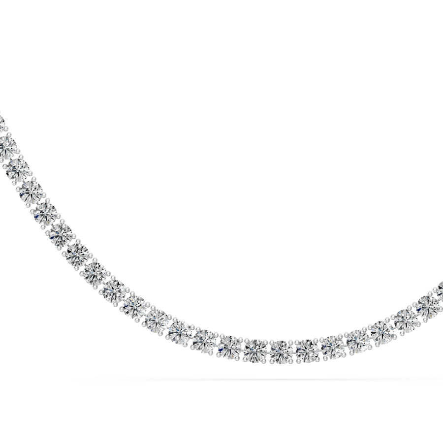 11.5 Ct Round Cut Diamond Tennis Necklace VS1 D-F White Gold 14k
