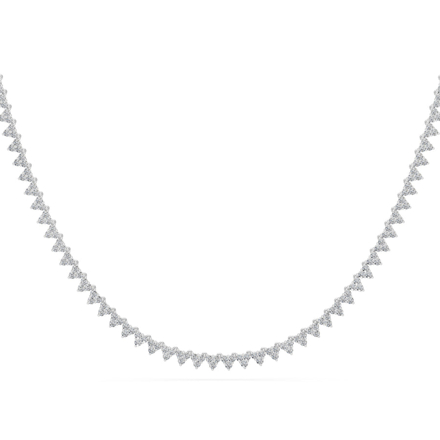 4.5 Ct Round Cut Diamond Tennis Necklace VS1 D-F White Gold 14k