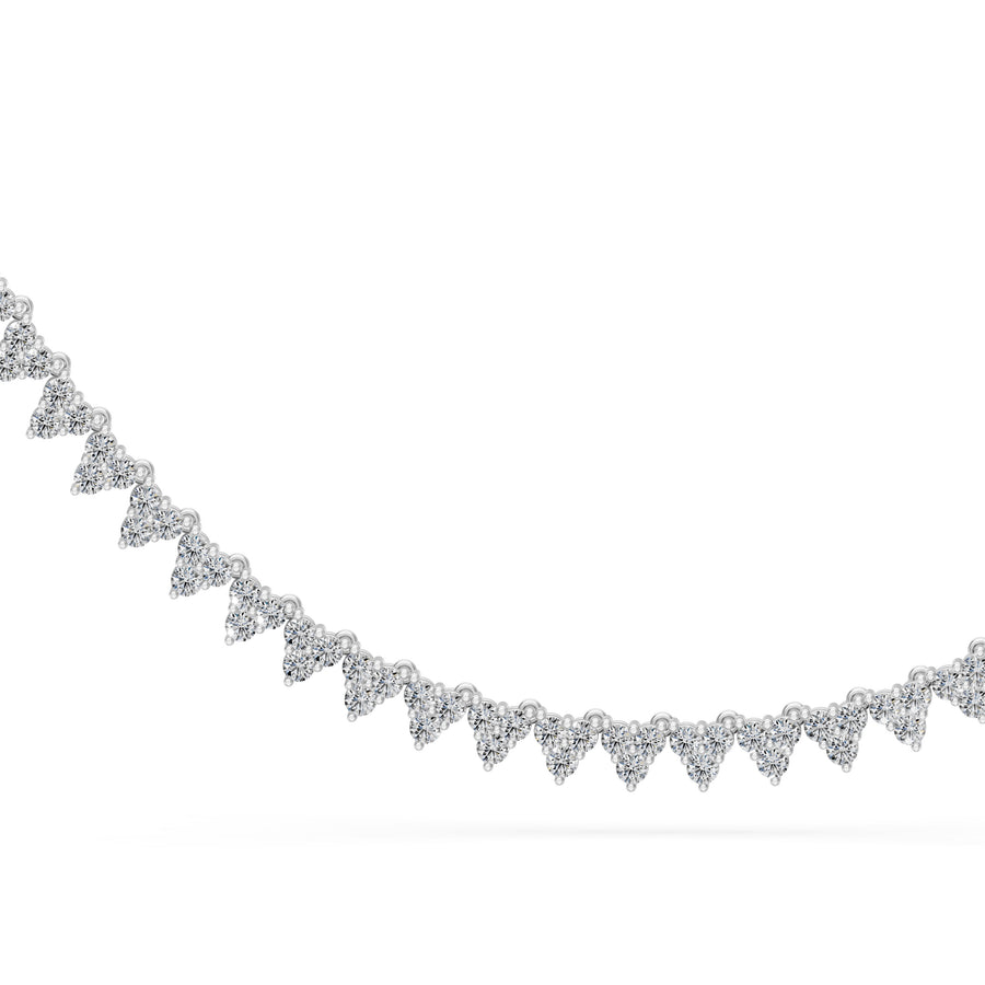 4.5 Ct Round Cut Diamond Tennis Necklace VS1 D-F White Gold 14k
