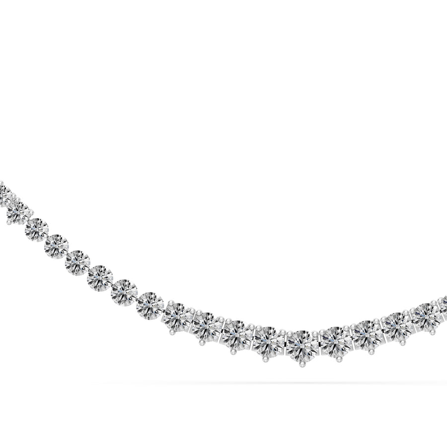 2.25 Ct Round Cut Diamond Chain Necklace VS1 D-F White Gold 14k