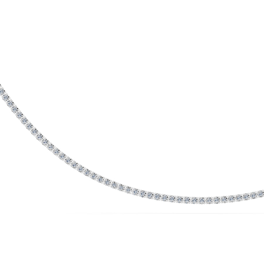 2.85 Ct Round Cut Diamond Tennis Necklace VS1 D-F White Gold 14k