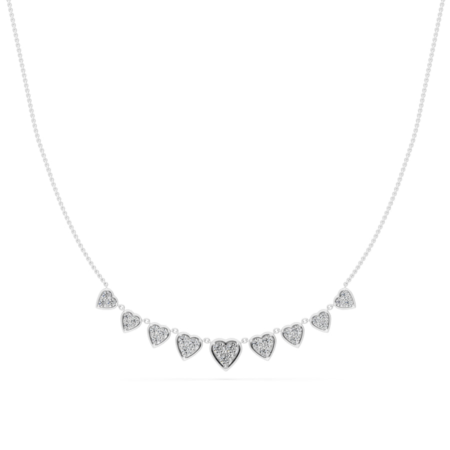 0.8 Ct Round Cut Diamond Pendant Necklace VS1 D-F White Gold 14k