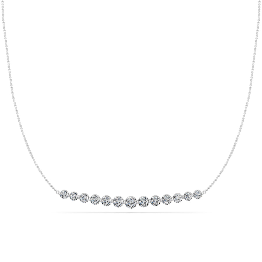 3.1 Ct Round Cut Diamond Pendant Necklace VS1 D-F White Gold 14k