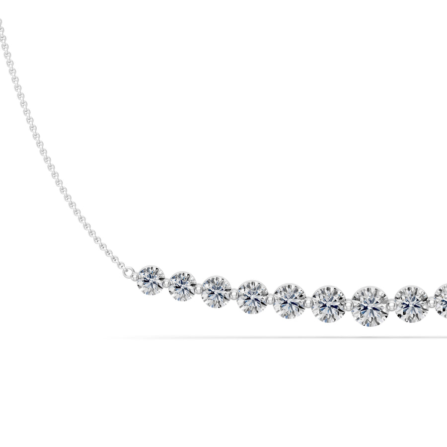 3.1 Ct Round Cut Diamond Pendant Necklace VS1 D-F White Gold 14k
