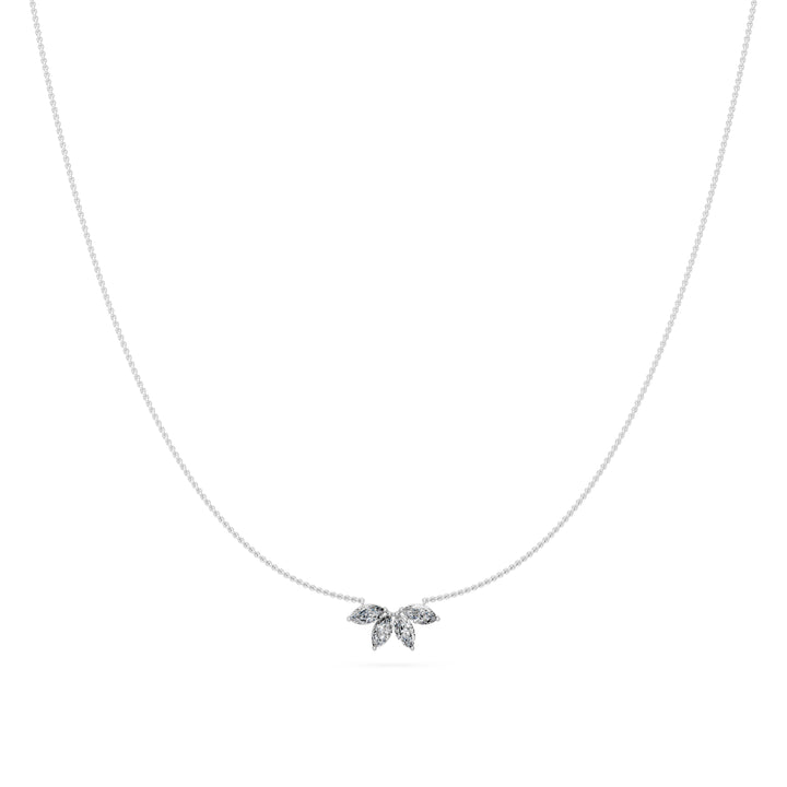 0.5 Ct Marquise Cut Diamond Chain Necklace VS1 D-F White Gold 14k — product image