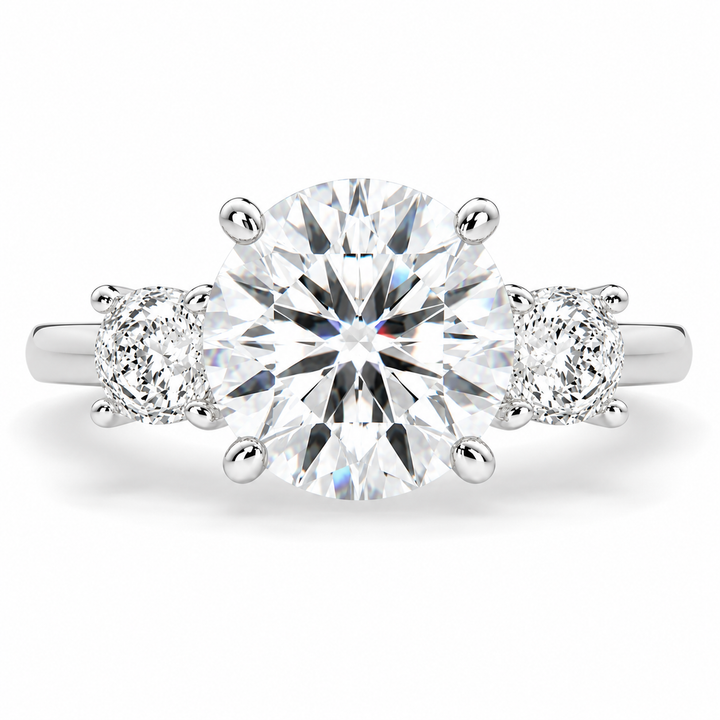 Hana 6.2 Carat Round Cut 3 Stone Engagement Ring