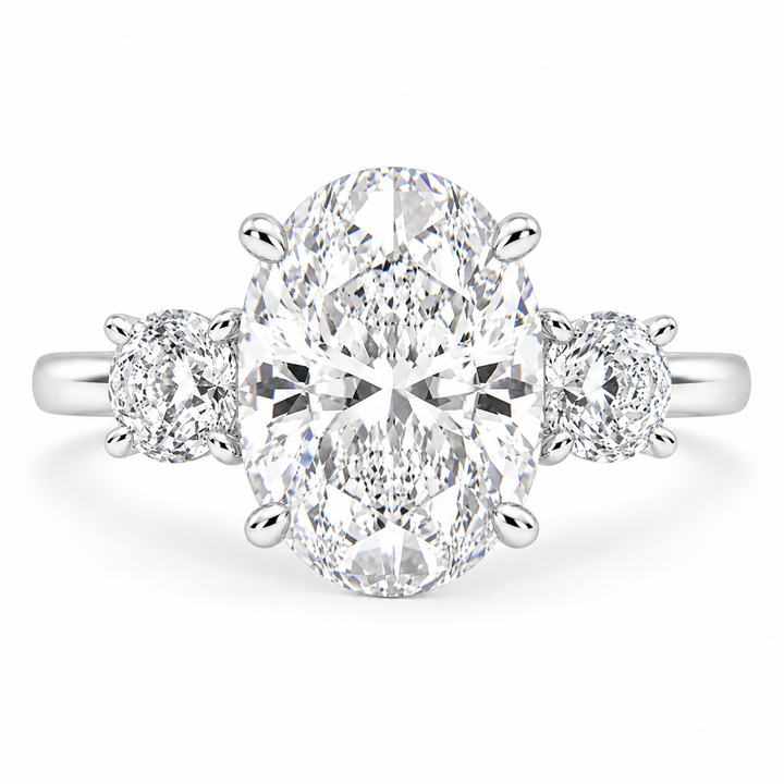 Hana 6.2 Carat Oval Cut 3 Stone Engagement Ring