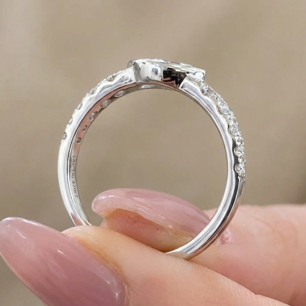 1.00 CT Lab-Grown Diamond Stackable Fashion Ring in 14K White Gold (D–F / VS1–VS2)
