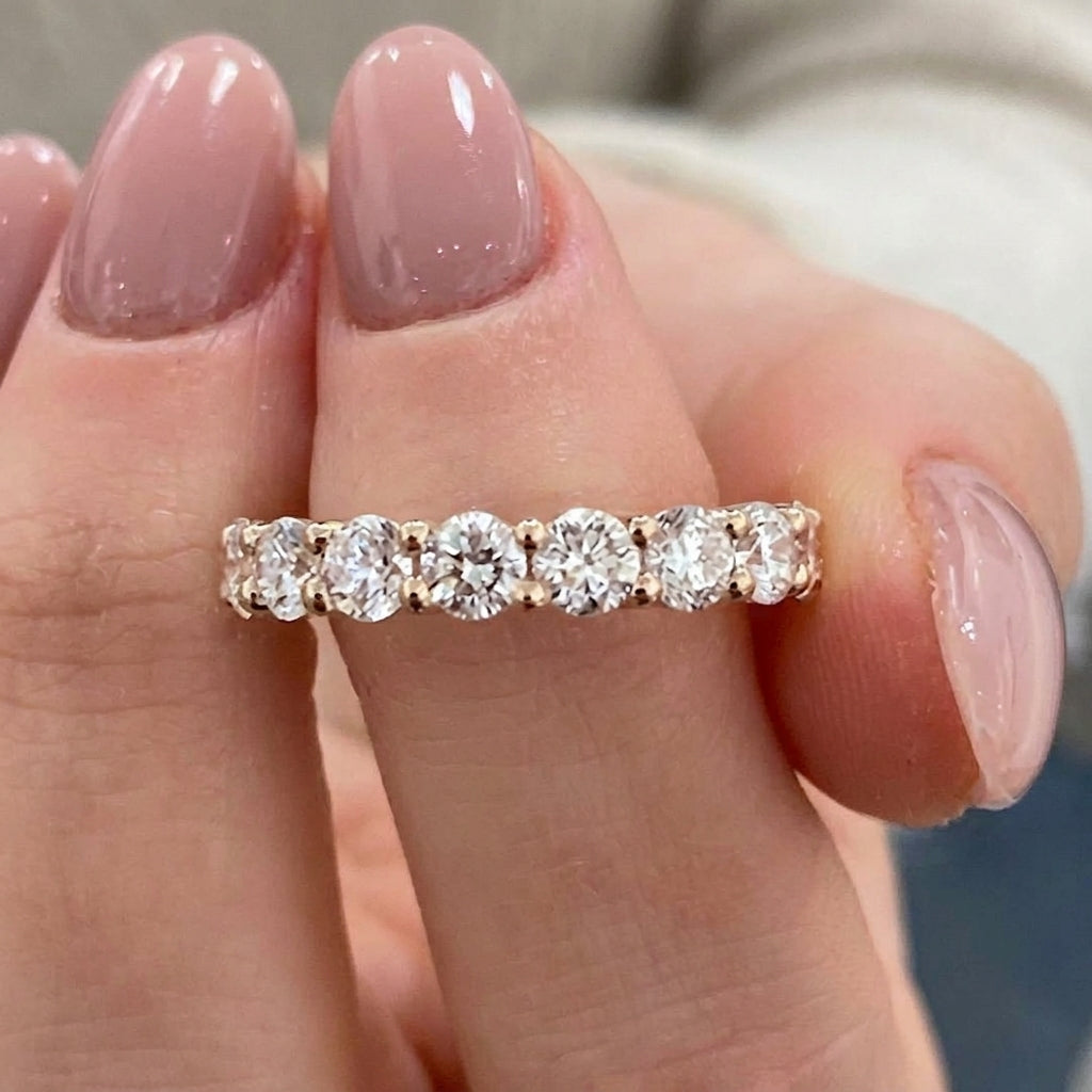 3.54 CT Lab-Grown Diamond Eternity Band in 14K White Gold (D–F / VS1–VS2)