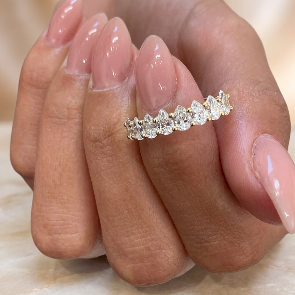 1.20 CT Lab-Grown Diamond Stackable Fashion Ring in 14K White Gold (D–F / VS1–VS2)