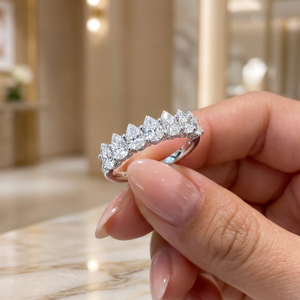 1.20 CT Lab-Grown Diamond Stackable Fashion Ring in 14K White Gold (D–F / VS1–VS2)
