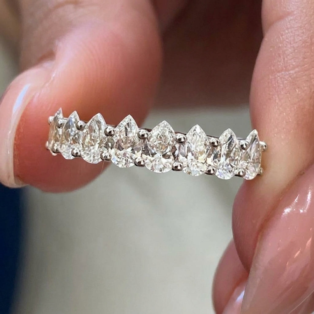 1.20 CT Lab-Grown Diamond Stackable Fashion Ring in 14K White Gold (D–F / VS1–VS2)