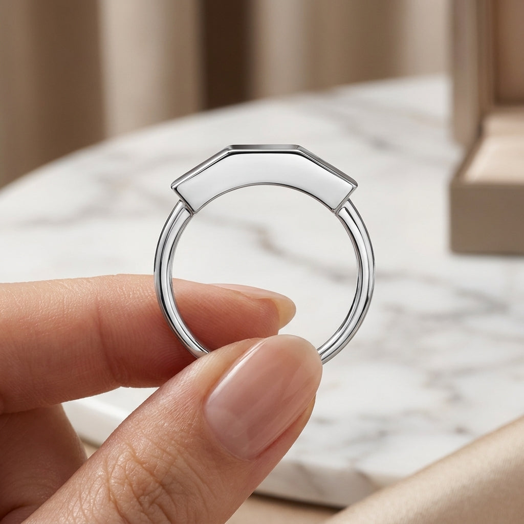 1.65 CT Lab-Grown Diamond Stackable Fashion Ring in 14K White Gold (D–F / VS1–VS2)