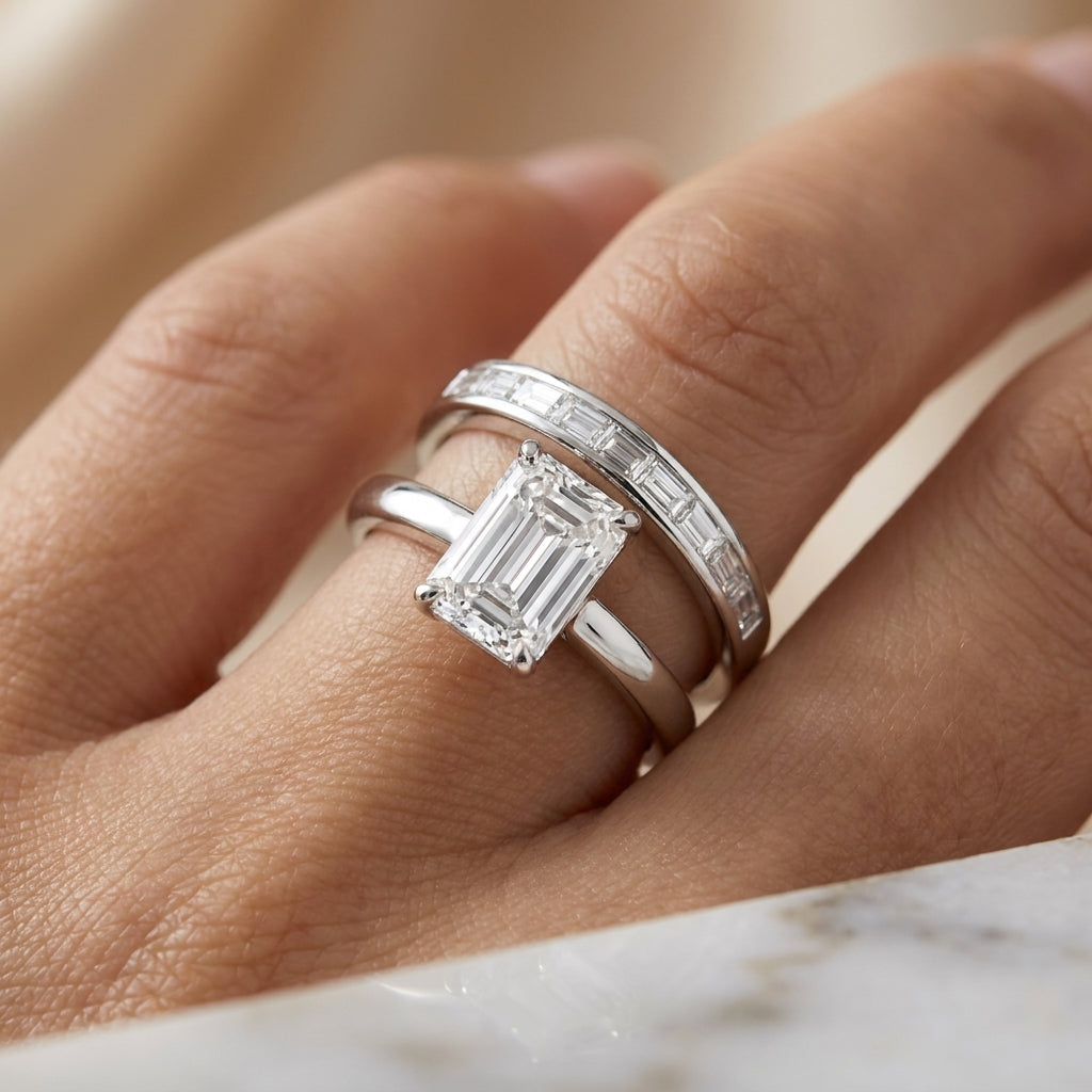 1.90 CT Lab-Grown Diamond Monél Ring in 14K White Gold (D–F / VS1–VS2)