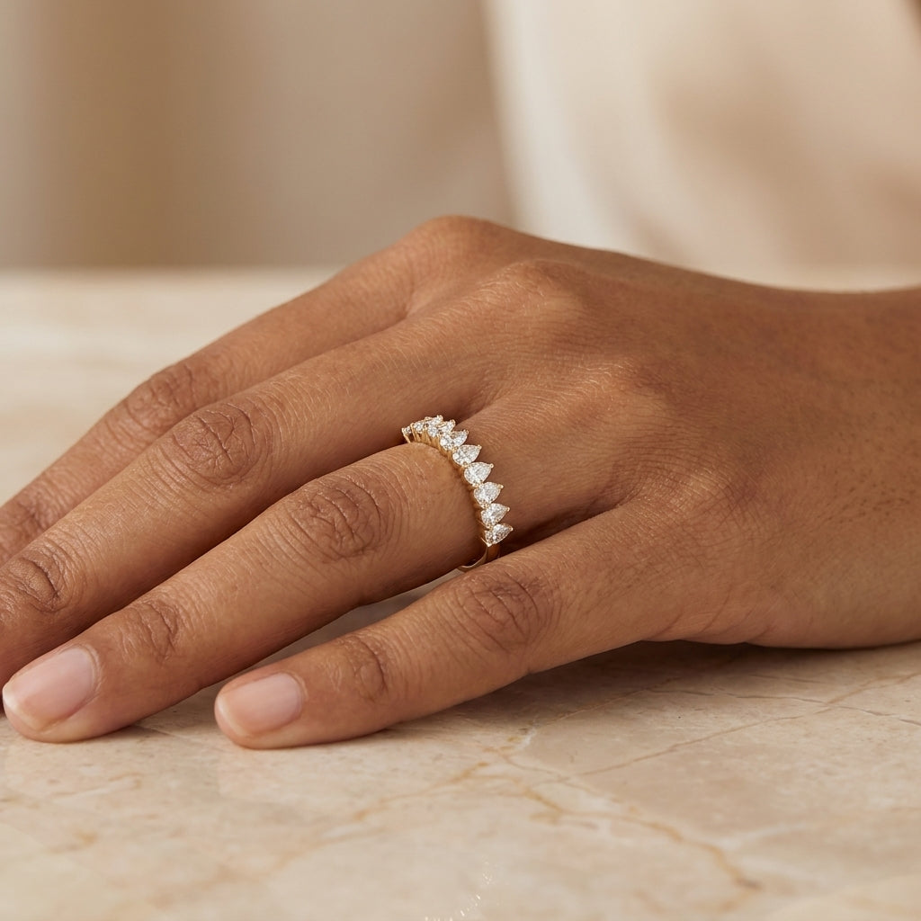 1.00 CT Lab-Grown Diamond Stackable Ring in 14K White Gold (D–F / VS1–VS2)