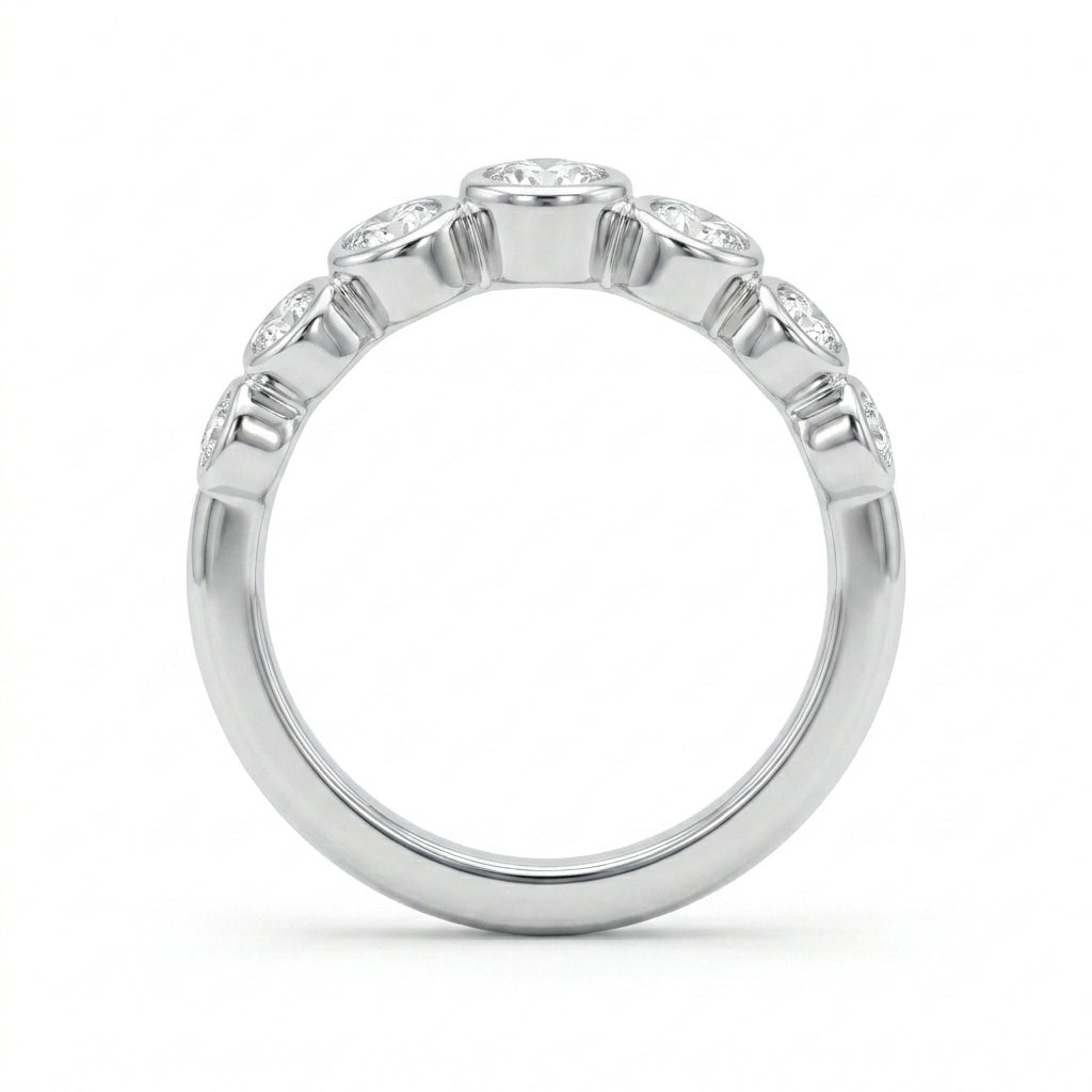 1.00 CT Lab-Grown Diamond Stackable Ring in 14K White Gold (D–F / VS1–VS2)