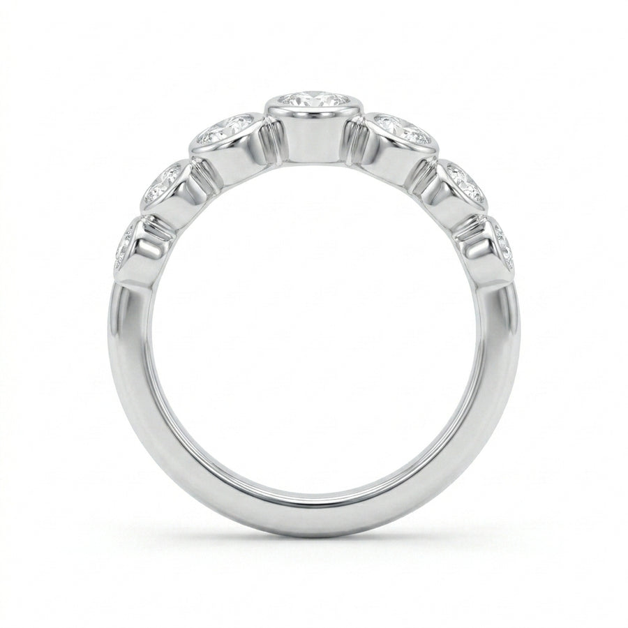 1.00 CT Lab-Grown Diamond Stackable Ring in 14K White Gold (D–F / VS1–VS2)