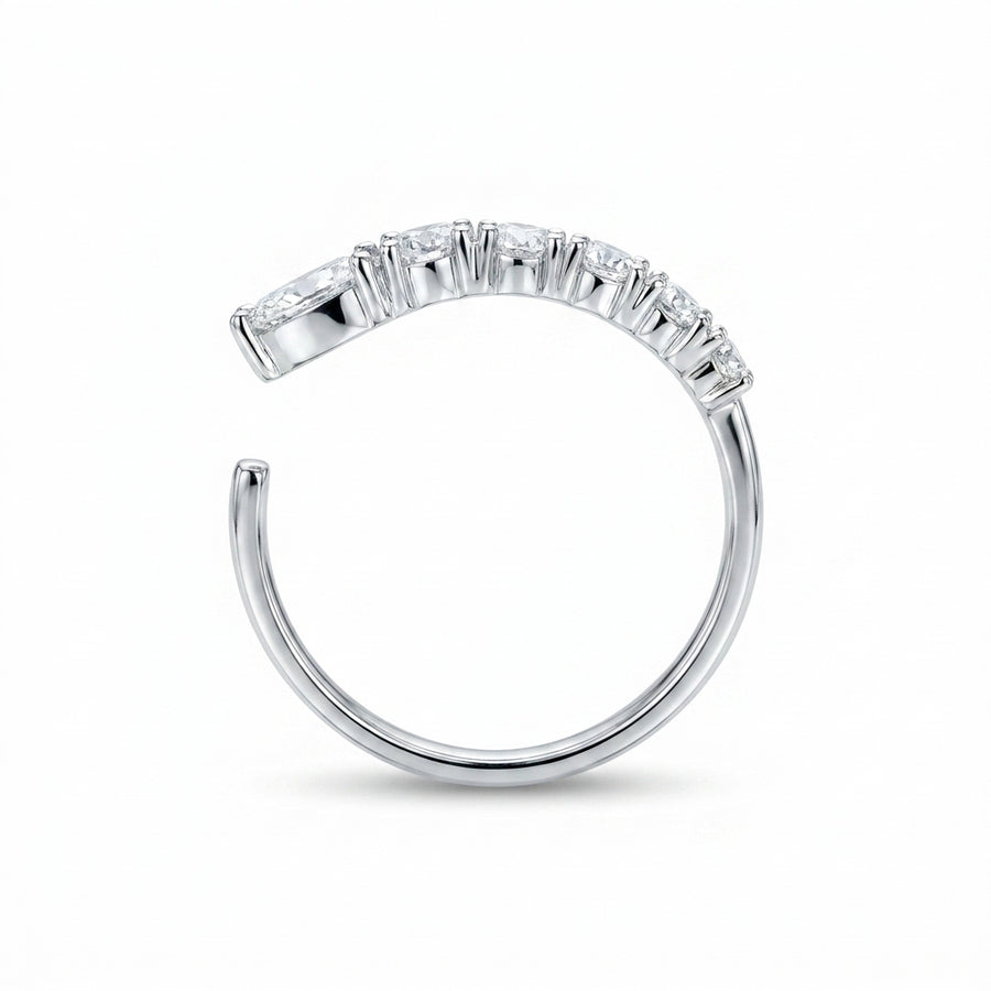 1.05 CT Lab-Grown Diamond Band Fashion Ring in 14K White Gold (D–F / VS1–VS2)