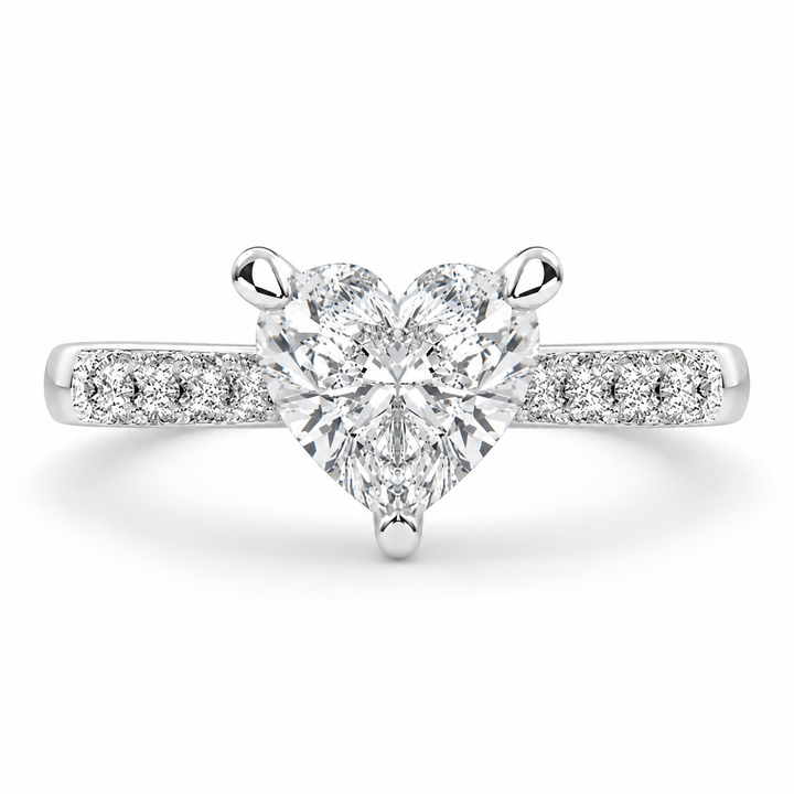 Federica 2.4 Carat Heart Cut 4 Prong Engagement Ring