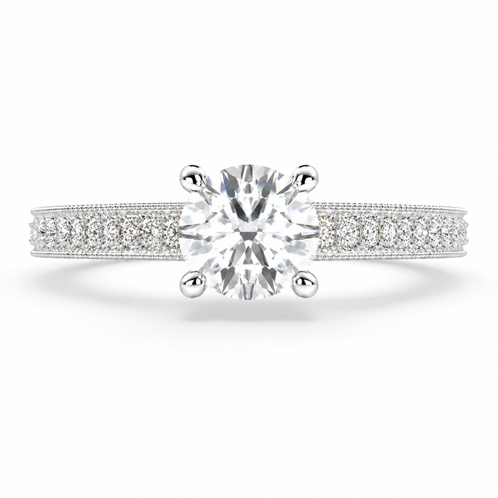 Martina 2.75 Carat Round Cut Pave Engagement Ring