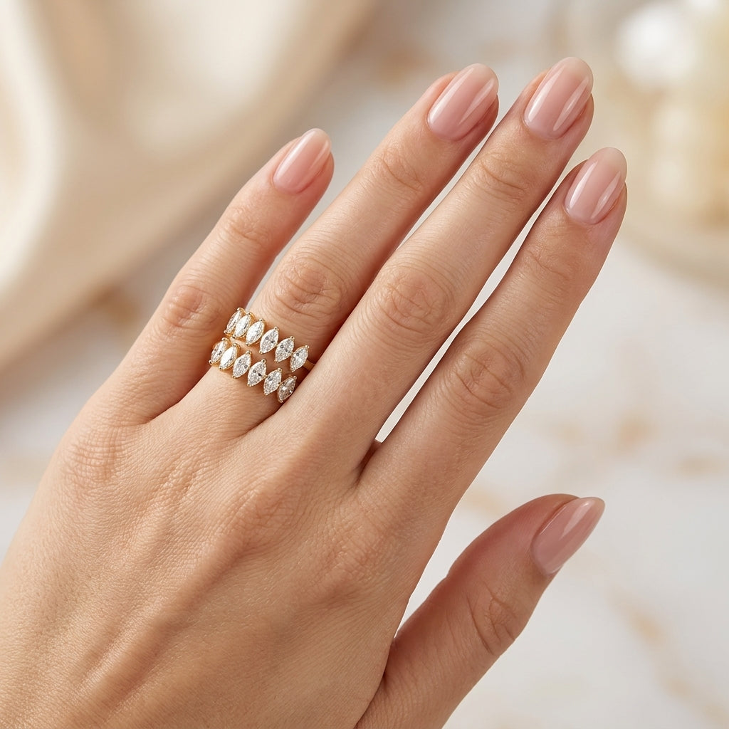 3.70 CT Lab-Grown Diamond Fashion Ring in 14K White Gold (D–F / VS1–VS2)