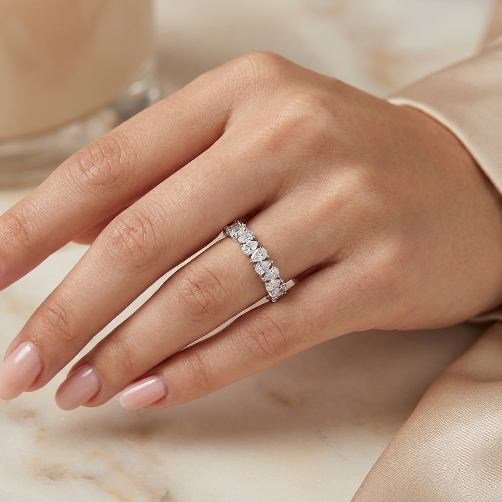 1.00 CT Lab-Grown Diamond Stackable Ring in 14K White Gold (D–F / VS1–VS2)