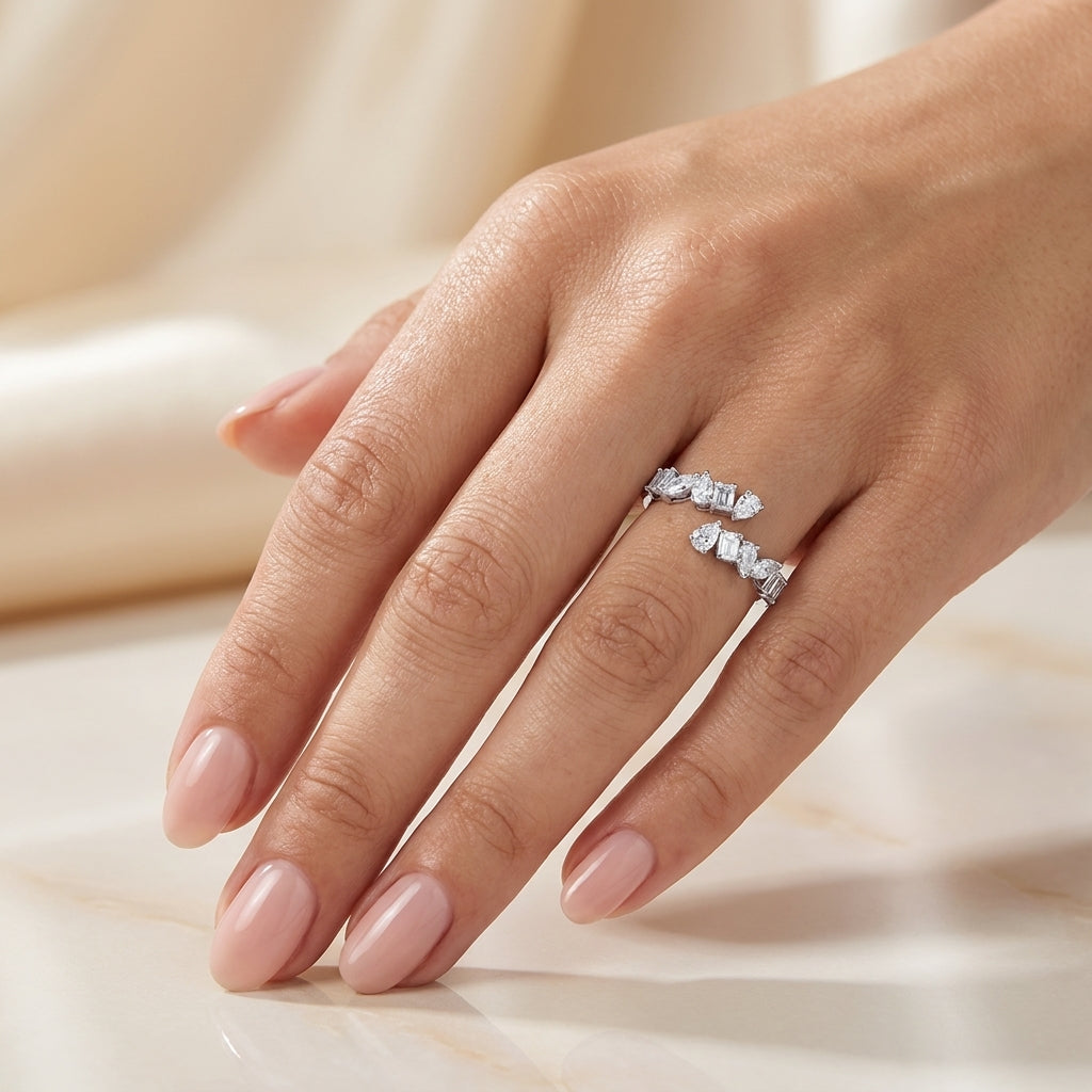 1.60 CT Lab-Grown Diamond Prong Ring in 14K White Gold (D–F / VS1–VS2)