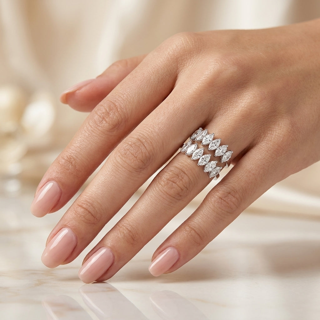 3.10 CT Lab-Grown Diamond Prong Ring in 14K Gold (D–F / VS1–VS2)