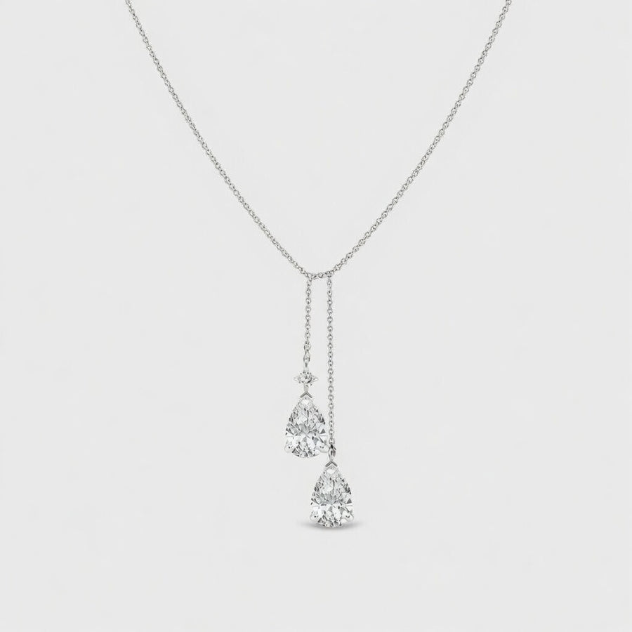 2.00 CTW Pear Lab-Grown Diamond Knot Pendant (D–F / VS1–VS2, IGI Certified)
