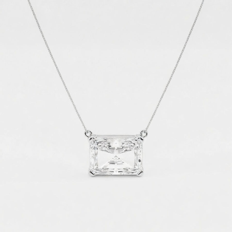 1.00 CTW Radiant Cut Lab-Grown Diamond “Ethereal” Solitaire Pendant with Adjustable Chain (D–F / VS1–VS2, IGI Certified)