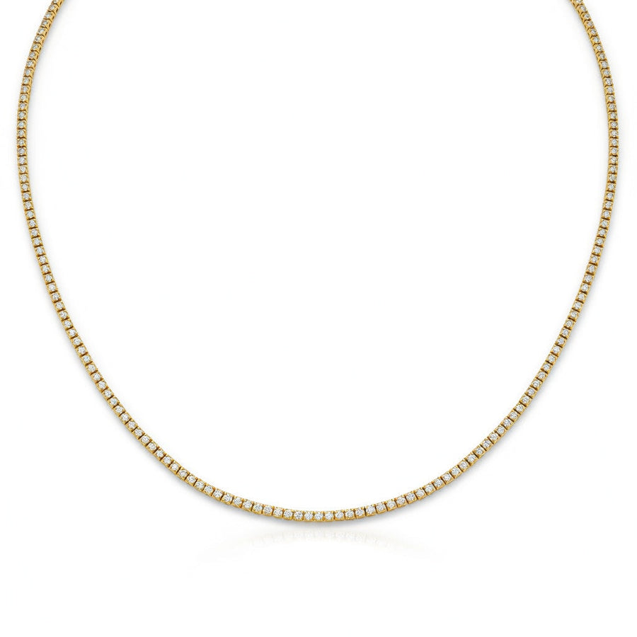2.85 Ct Round Cut Diamond Tennis Necklace VS1 D-F White Gold 14k