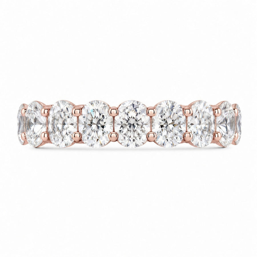 5.63 CT Lab-Grown Diamond Eternity Ring in 14K White Gold (D–F / VS1–VS2)