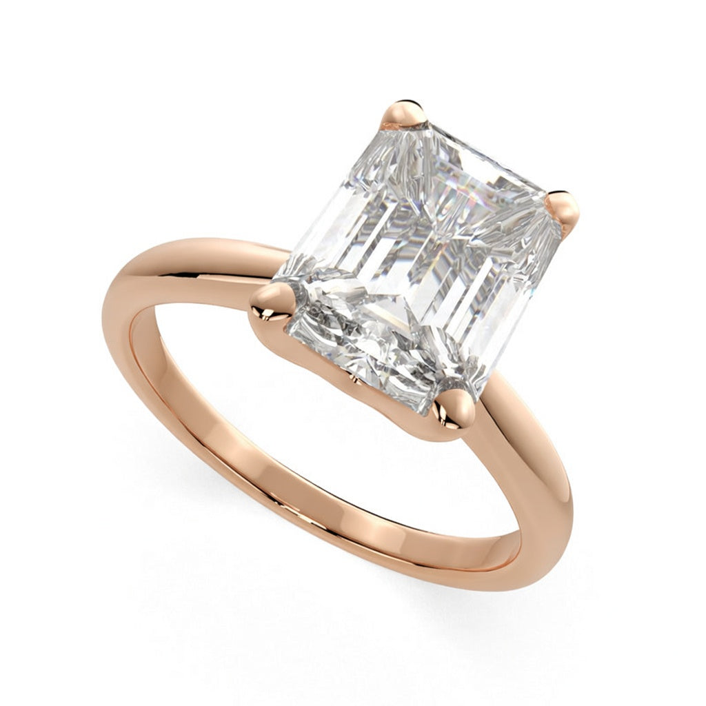 Juliana 1 Carat Emerald Cut Classic Solitaire Engagement Ring