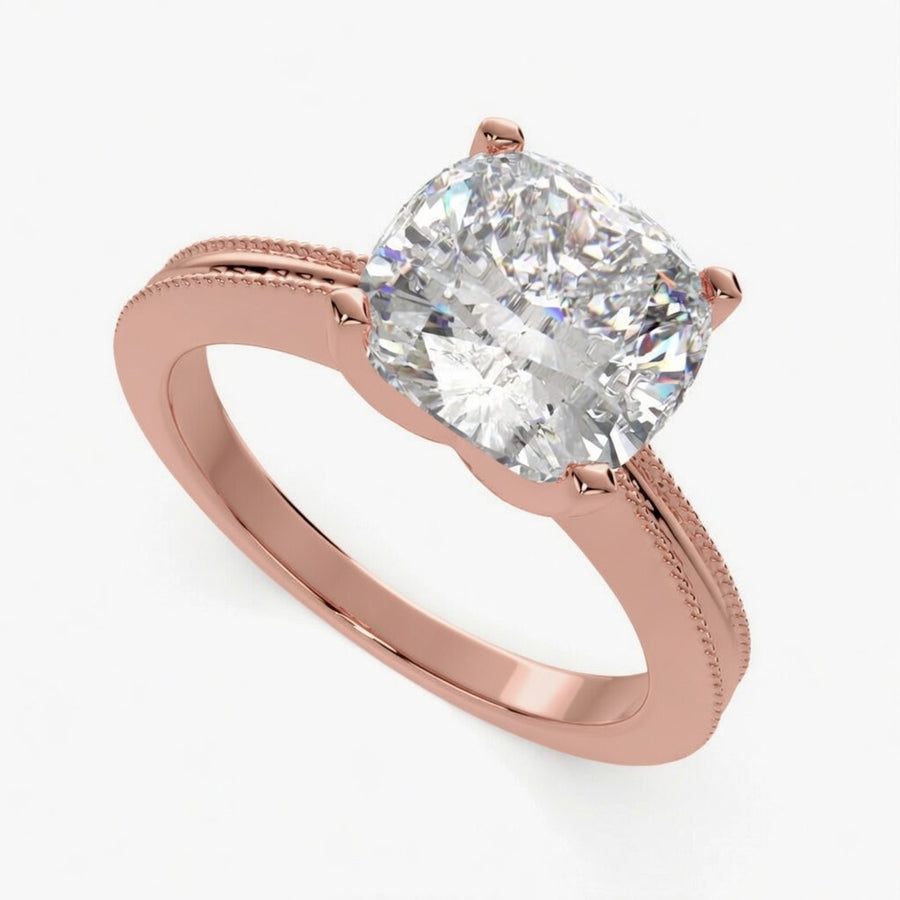 Camilla 4 Carat Cushion Cut Solitaire Engagement Ring