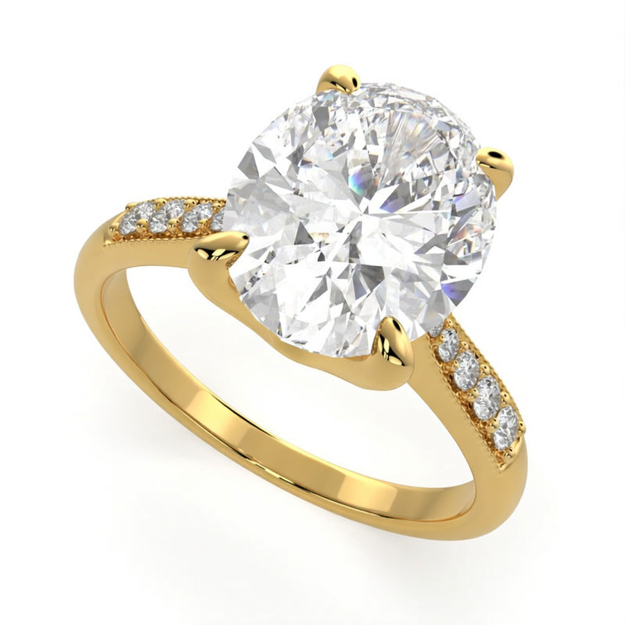 Federica 3.4 Carat Oval Cut 4 Prong Engagement Ring