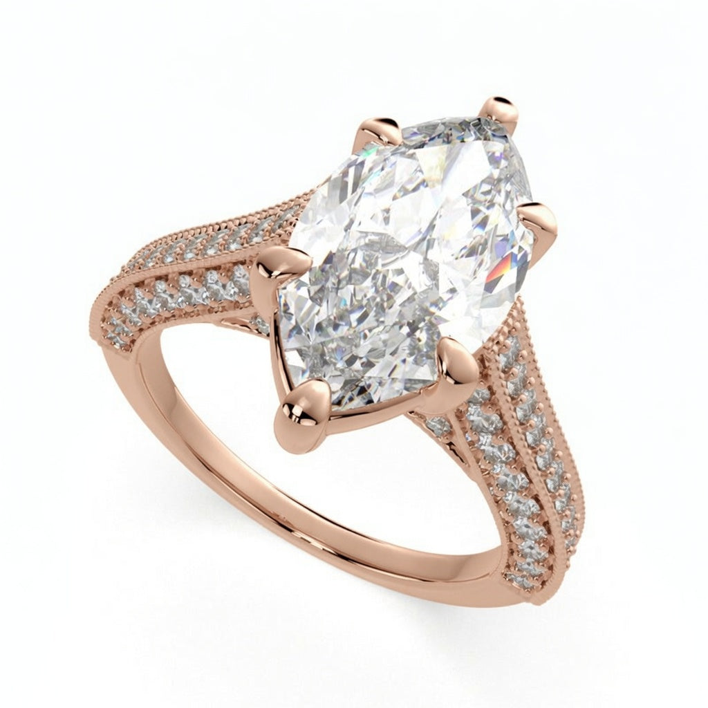 Martina 2.75 Carat Marquise Cut Pave Engagement Ring