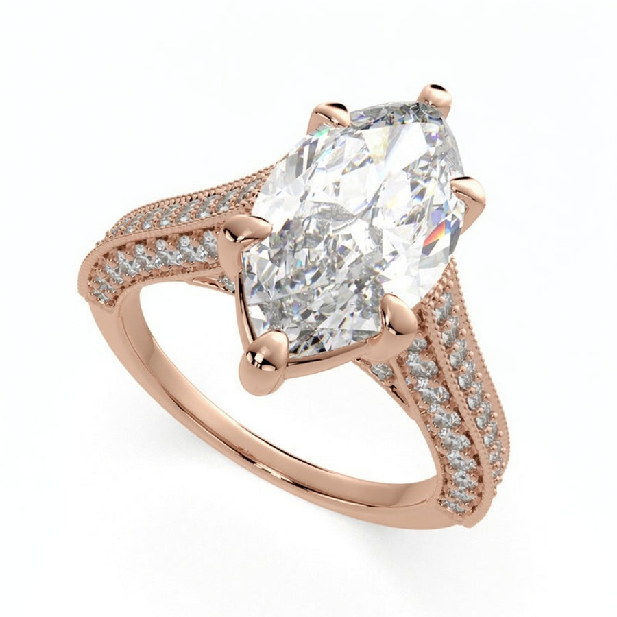 Martina 4.75 Carat Marquise Cut Pave Engagement Ring