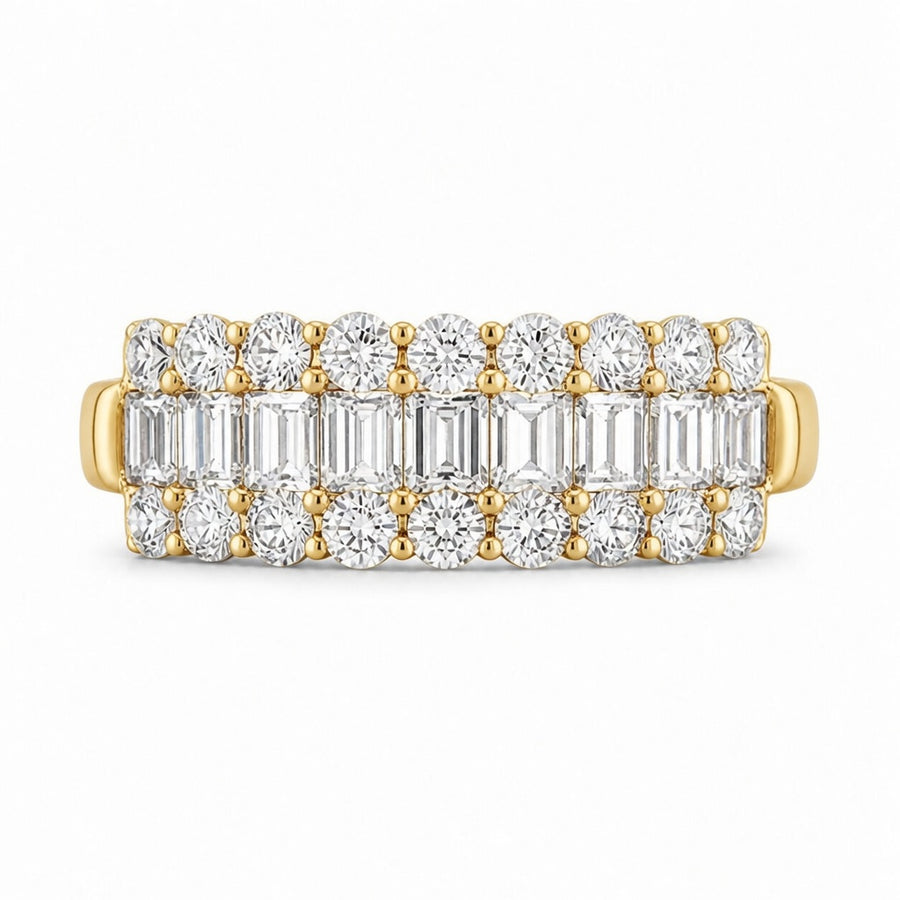 14K White Gold Lab-Grown Diamond Eternity Wedding Band Ring (1.55 CTW – D–F / VS1–VS2)