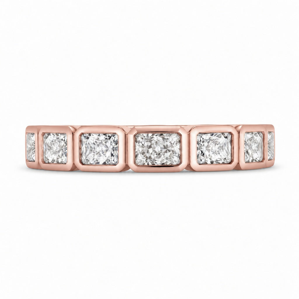 1.84 CT Lab-Grown Diamond Half Eternity Ring in 14K White Gold (D–F / VS1–VS2)